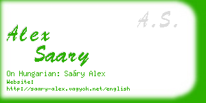 alex saary business card